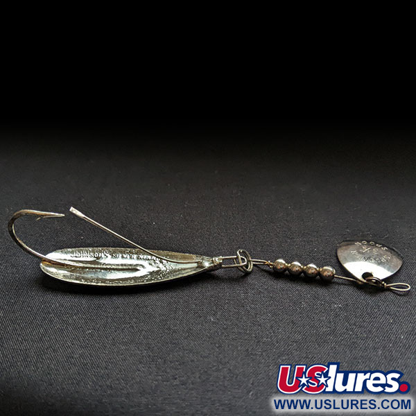  Незачіпляйка Johnson Silver Minnow Spinner Spoon покриття сріблом, з пелюсткою, срібло, 9 г, блесна коливалка (колебалка) #17374