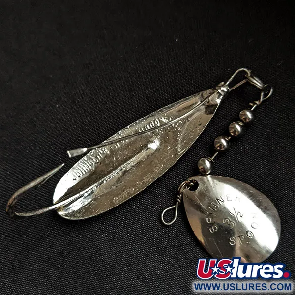  Незачіпляйка Johnson Silver Minnow Spinner Spoon покриття сріблом, з пелюсткою, срібло, 9 г, блесна коливалка (колебалка) #17374