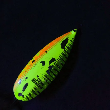 Незачіпляйка Johnson Silver Minnow UV (світиться в ультрафіолеті), Fire Tiger, 17 г, блесна коливалка (колебалка) #17409