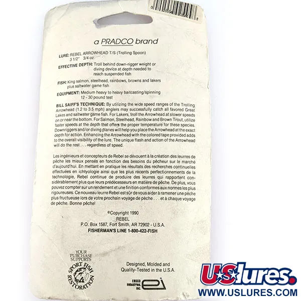  Rebel Arrowhead, Чорний, 17 г, блесна коливалка (колебалка) #17547