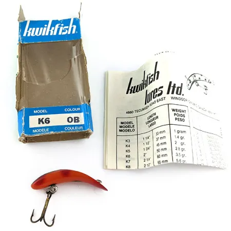 Helin Tackle Kwikfish K6, Червоний OB, 2,5 г, воблер #17567
