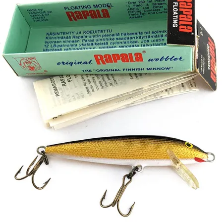 Rapala Original Floater F7 (Finland), G (Gold), 4 г, воблер #17593