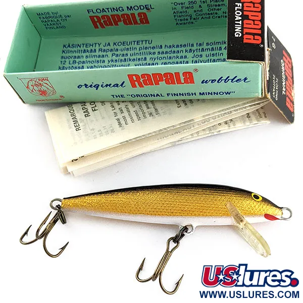 Rapala Original Floater F7 (Finland), G (Gold), 4 г, воблер #17593