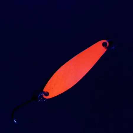 Luhr Jensen Needle fish 2 UV (світиться в ультрафіолеті), Білий/оранжевий UV, 3 г, блесна коливалка (колебалка) #17598