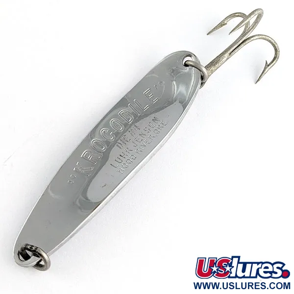 Luhr Jensen Krocodile #4, нікель/синій, 19 г, блесна коливалка (колебалка) #17614