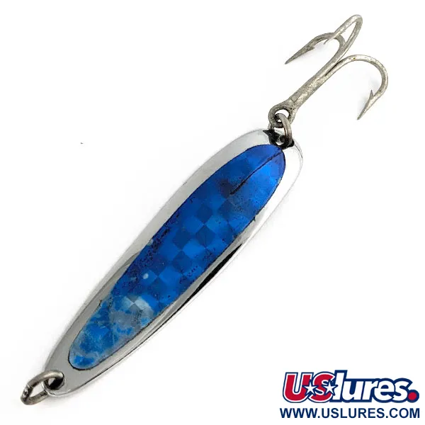 Luhr Jensen Krocodile #4, нікель/синій, 19 г, блесна коливалка (колебалка) #17614