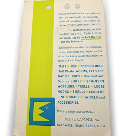 Glen Evans Colorado Spinner 1, нікель, 5 г, блешня оберталка (вертушка) #17641