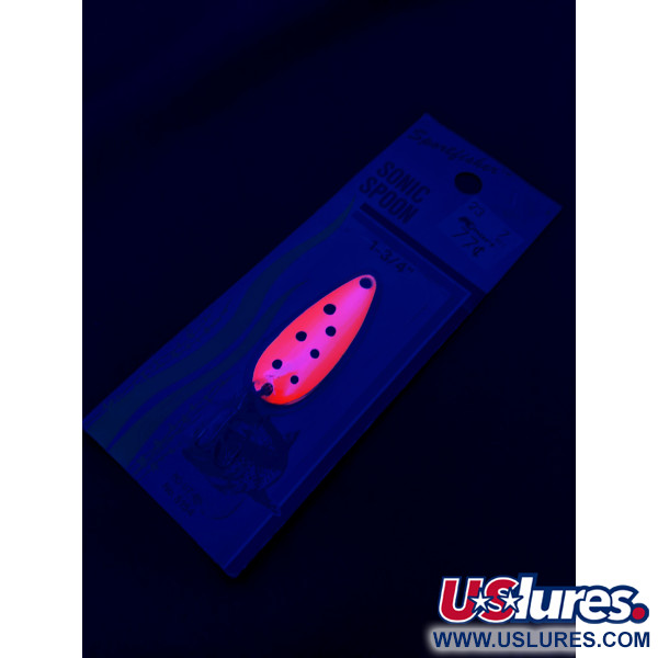 Kmart Sportfisher Sonic Spoon UV (світиться в ультрафіолеті), Червоний UV, 5 г, блесна коливалка (колебалка) #17642