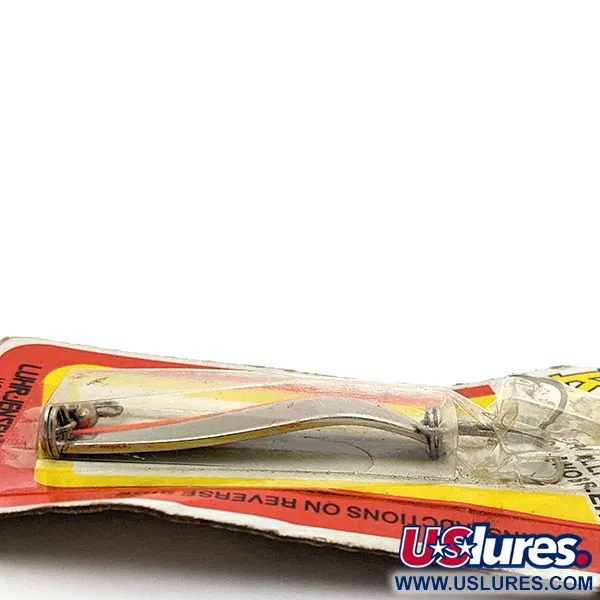 Luhr Jensen ​Krocodile #3 UV (світиться в ультрафіолеті) (1970-х), нікель/червоний UV, 9 г, блесна коливалка (колебалка) #17644