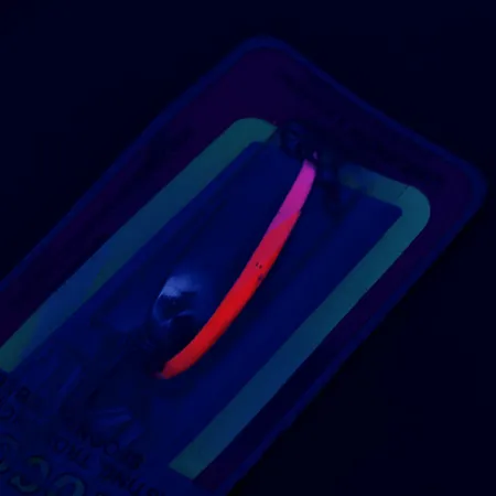 Luhr Jensen ​Krocodile #3 UV (світиться в ультрафіолеті) (1970-х), нікель/червоний UV, 9 г, блесна коливалка (колебалка) #17644