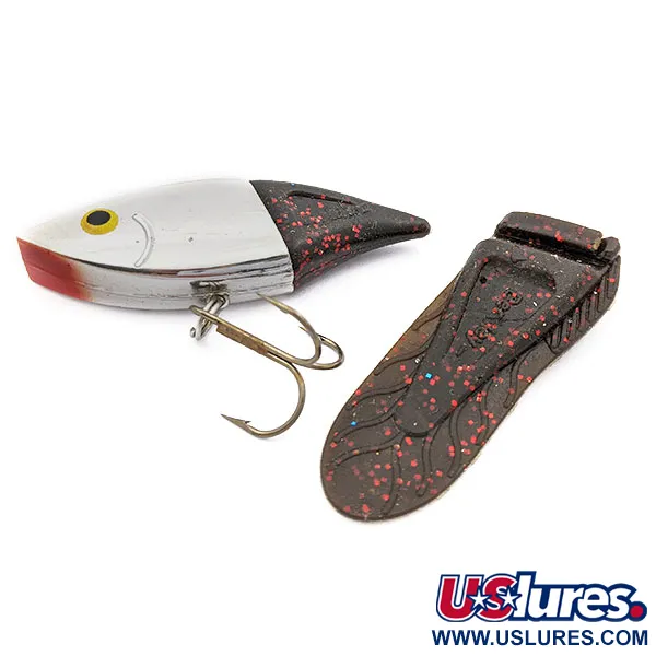  Berkley PowerBait Power Rattle із змінним силіконовим хвостом, Срібний/Червоний блиск, 14 г, воблер #17660