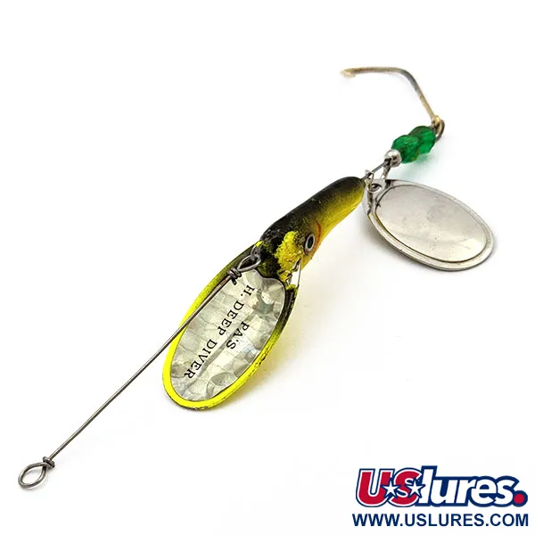 Other Pa's Double Trouble Deep Diver, Жовтий UV - світиться в ультрафіолеті, 21 г, блешня оберталка (вертушка) #17689