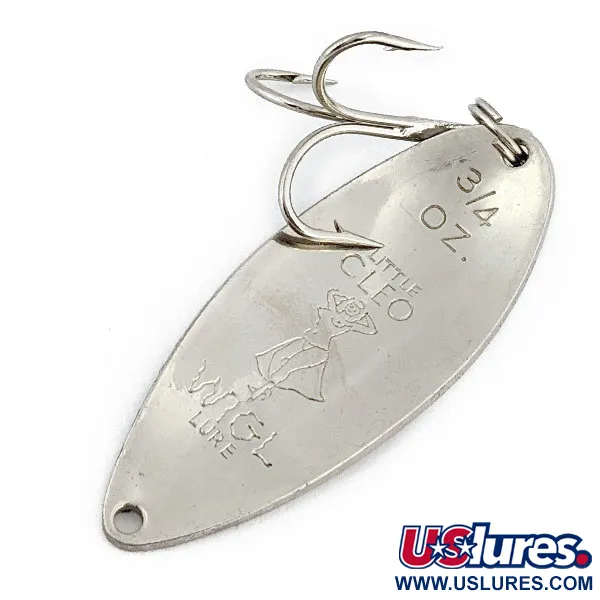 Seneca Little Cleo (Hula Girl), Нікель/зелений, 21 г, блесна коливалка (колебалка) #17965