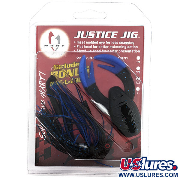  Hart Justice Jig-N-Chunk, Black Blue Pincher, 14 г, до рибалки #17971