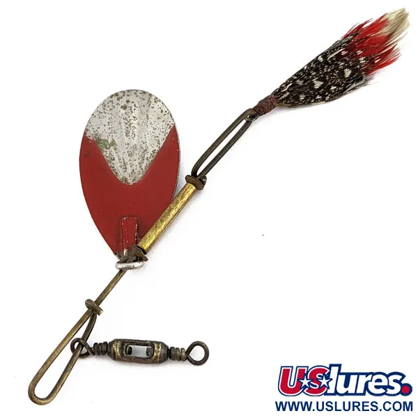 Pflueger Fluted Bait 4 Bull dog quality, Нікель/червоний, 6 г, блешня оберталка (вертушка) #18004