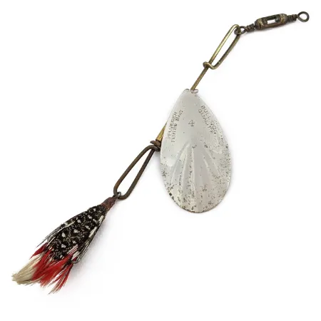 Pflueger Fluted Bait 4 Bull dog quality, Нікель/червоний, 6 г, блешня оберталка (вертушка) #18004