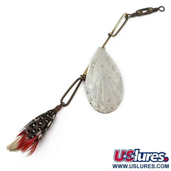 Pflueger Fluted Bait 4 Bull dog quality, Нікель/червоний, 6 г, блешня оберталка (вертушка) #18004
