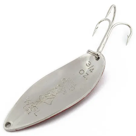 Seneca Little Cleo (Hula Girl), Червоний/білий/нікель, 21 г, блесна коливалка (колебалка) #18032