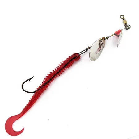 Pflueger June Bug, Нікель/золото/червоний, 9 г, блешня оберталка (вертушка) #18037