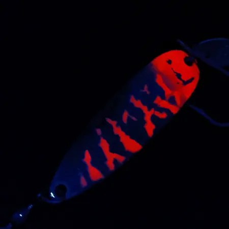 Luhr Jensen Krocodile #5, нікель/оранжевий UV, 25 г, блесна коливалка (колебалка) #18213