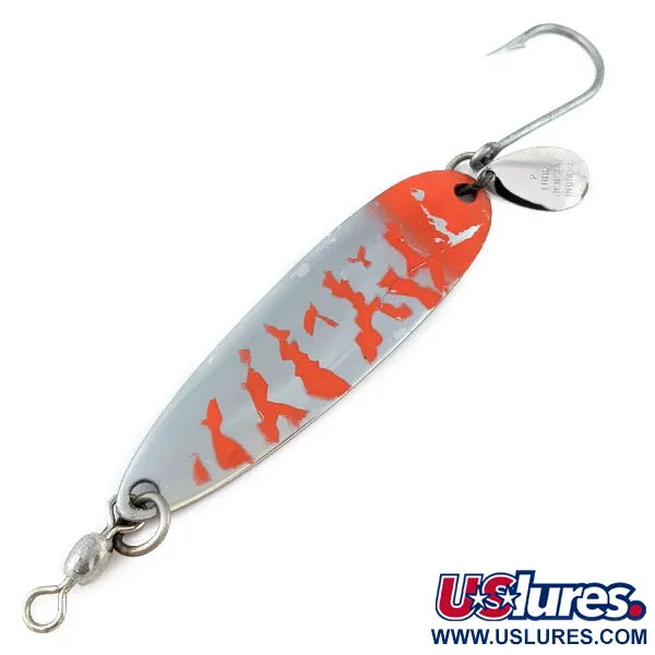 Luhr Jensen Krocodile #5, нікель/оранжевий UV, 25 г, блесна коливалка (колебалка) #18213