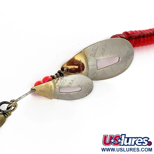 Pflueger June Bug, нікель/золото/червоний, 9 г, блешня оберталка (вертушка) #18254