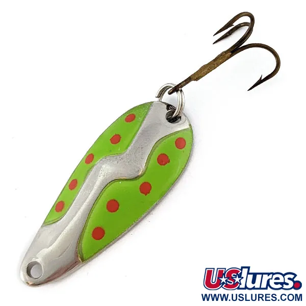 Acme Kamlooper Spoon, нікель/зелений/червоний, 11 г, блесна коливалка (колебалка) #18299