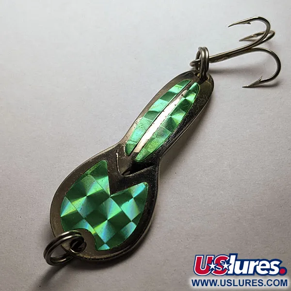  Glen Evans Loco 2, нікель/зелений, 7 г, блесна коливалка (колебалка) #18300