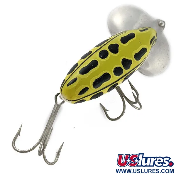 Fred Arbogast Seein's Believin' yellow leopard  frog (1970-x)