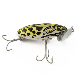 Fred Arbogast Seein's Believin' yellow leopard  frog (1970-x)