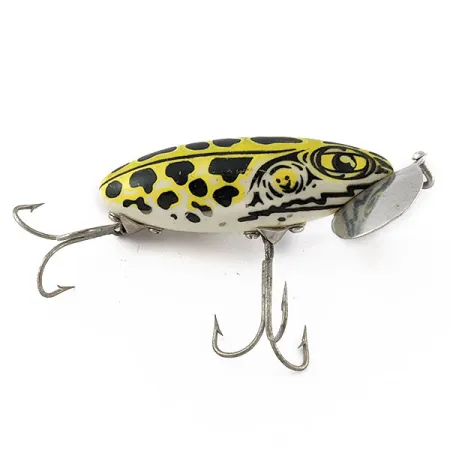 Fred Arbogast Seein's Believin' yellow leopard  frog (1970-x)