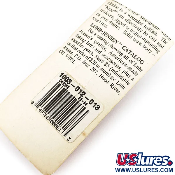 Luhr Jensen Krocodile #4, нікель, 14 г, блесна коливалка (колебалка) #18369