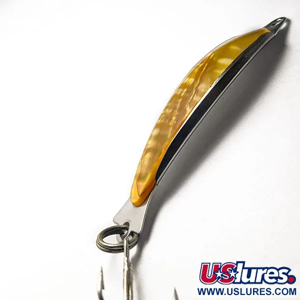 Salm Killer Red Abalone Pearl Minnow​, жовтий/нікель, 8 г, блесна коливалка (колебалка) #18398