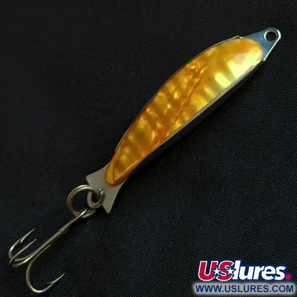 Salm Killer Red Abalone Pearl Minnow​, жовтий/нікель, 8 г, блесна коливалка (колебалка) #18398