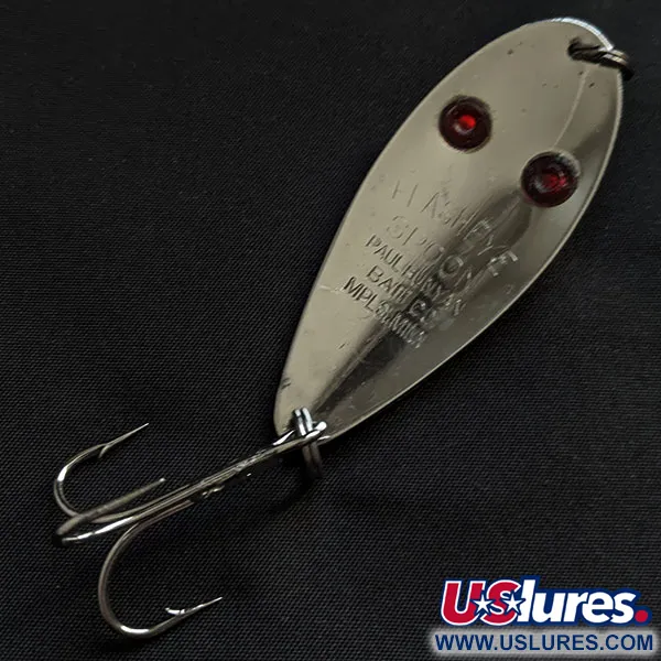  Paul Bunyan Flash eye spoon, нікель/червоні очі, 17 г, блесна коливалка (колебалка) #18400