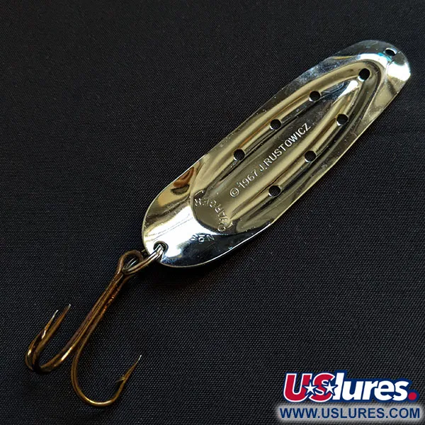 Rustowicz Charger №3, нікель/зелений, 12,5 г, блесна коливалка (колебалка) #18404