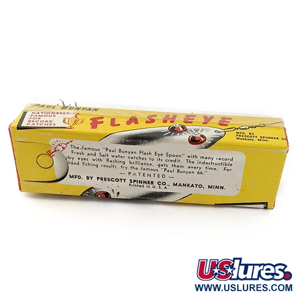 Prescott Spinner Paul Bunyan Flash eye spoon, нікель/червоні очі, 17 г, блесна коливалка (колебалка) #18410