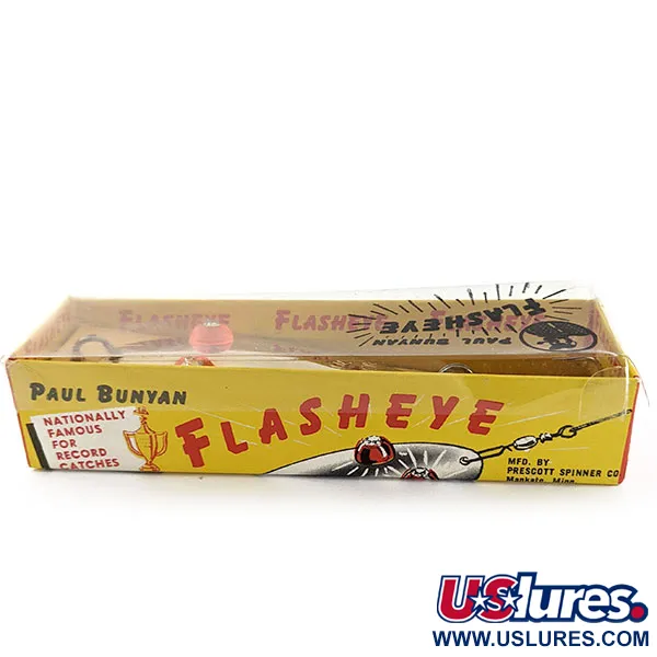 Prescott Spinner Paul Bunyan Flash eye spoon, нікель/червоні очі, 17 г, блесна коливалка (колебалка) #18410