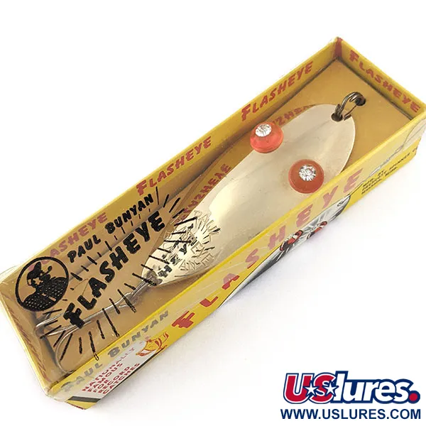 Prescott Spinner Paul Bunyan Flash eye spoon, нікель/червоні очі, 17 г, блесна коливалка (колебалка) #18410