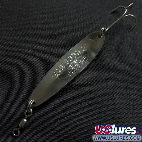 Luhr Jensen Krocodile #4, нікель/синій, 14 г, блесна коливалка (колебалка) #18412