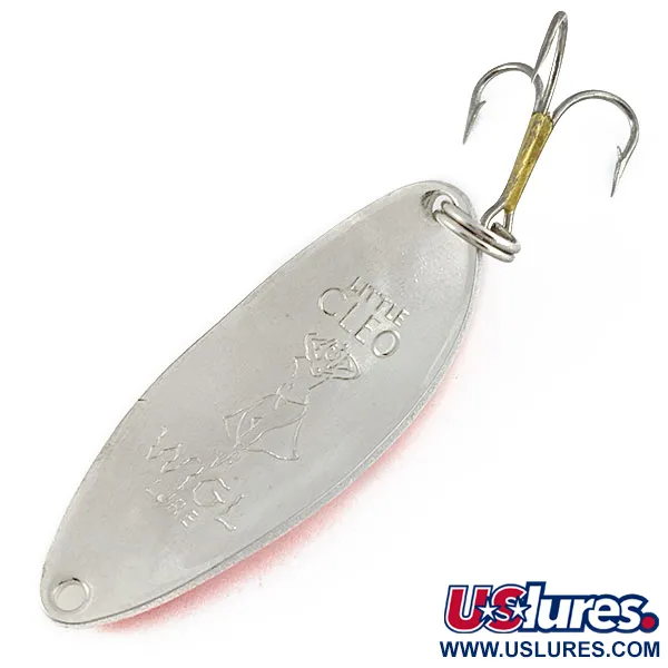 Seneca Little Cleo (Hula Girl) Glow, нікель/помаранчевий/білий Glow, 14 г, блесна коливалка (колебалка) #18538