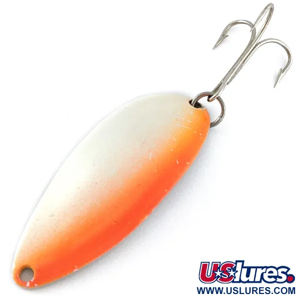 Seneca Little Cleo (Hula Girl), білий перламутр/оранжевий/нікель, 14 г, блесна коливалка (колебалка) #18564