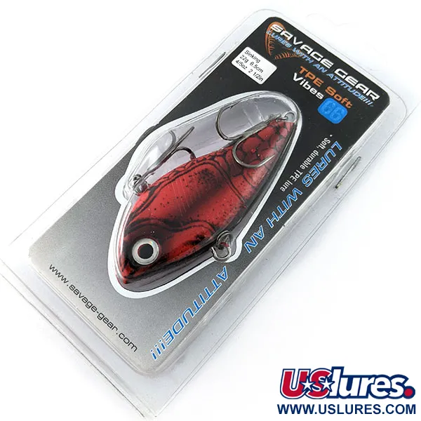  Savage Gear  TPE Soft Vibes, red, 22 г, воблер #18661