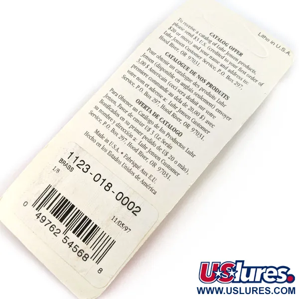 Luhr Jensen Lil' Kroc (Krocodile Stubby), золото, 4,5 г, блесна коливалка (колебалка) #18727