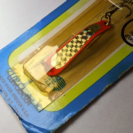 Luhr Jensen Hus-lure UV, нікель/червоний UV, 4 г, блесна коливалка (колебалка) #18734