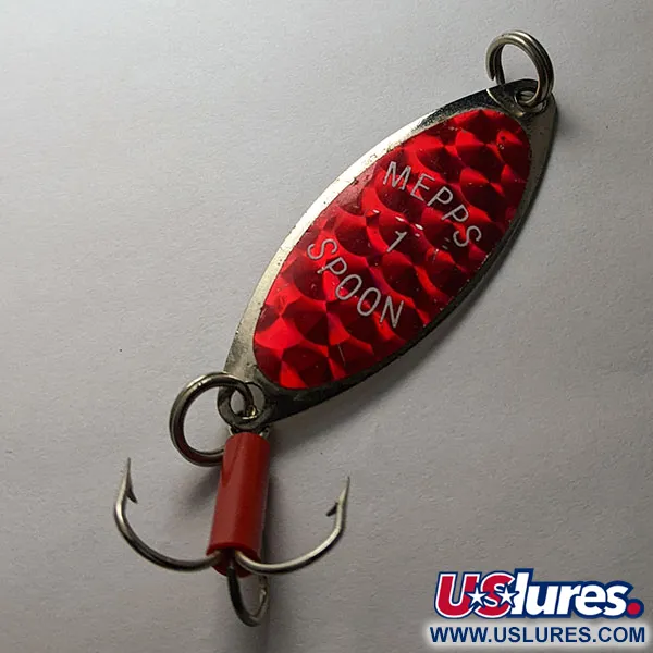 Mepps Spoon 1, нікель/червоний, 7 г, блесна коливалка (колебалка) #18773