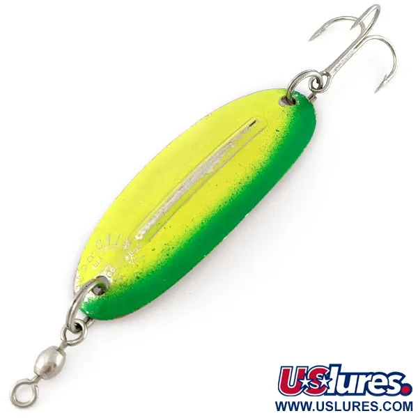 Williams Wabler W50, нікель/жовтий/зелений UV, 14 г, блесна коливалка (колебалка) #18774
