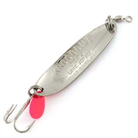 Luhr Jensen Krocodile #3, нікель/червоний UV, 10 г, блесна коливалка (колебалка) #18804