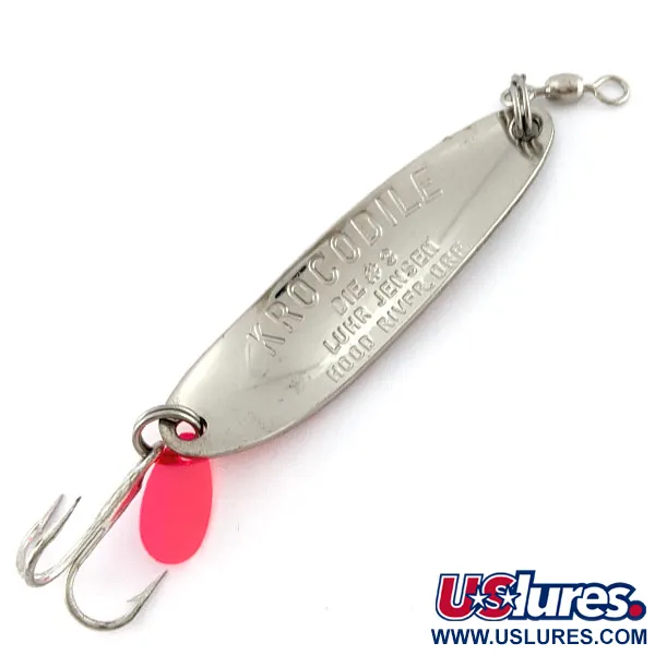 Luhr Jensen Krocodile #3, нікель/червоний UV, 10 г, блесна коливалка (колебалка) #18804