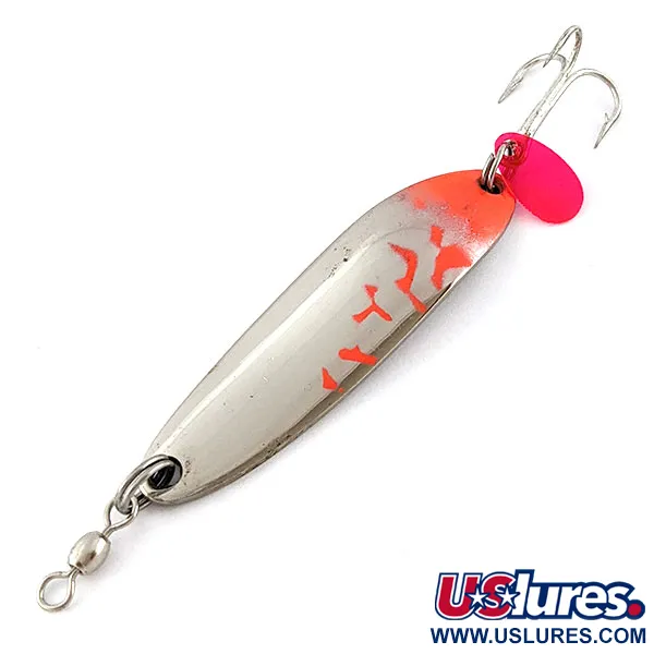 Luhr Jensen Krocodile #3, нікель/червоний UV, 10 г, блесна коливалка (колебалка) #18804